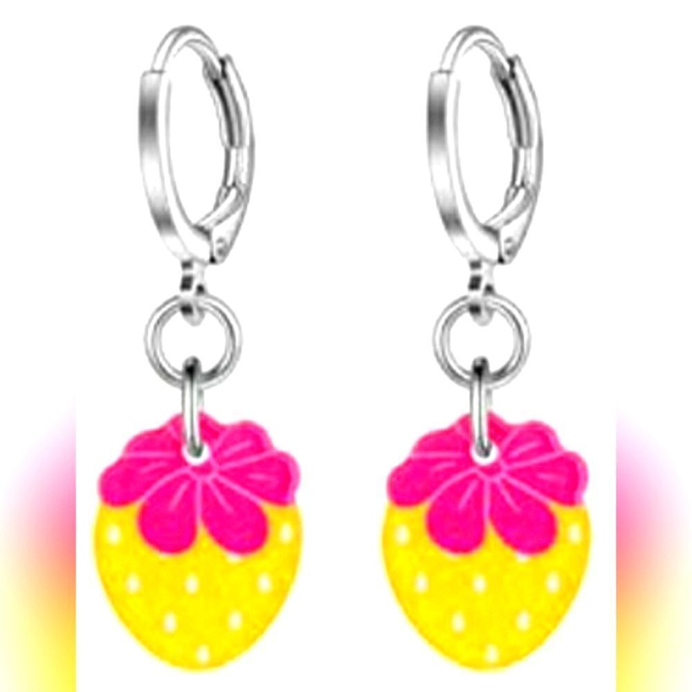 Hypoallergenic Acrylic Dangle Hoop Earrings